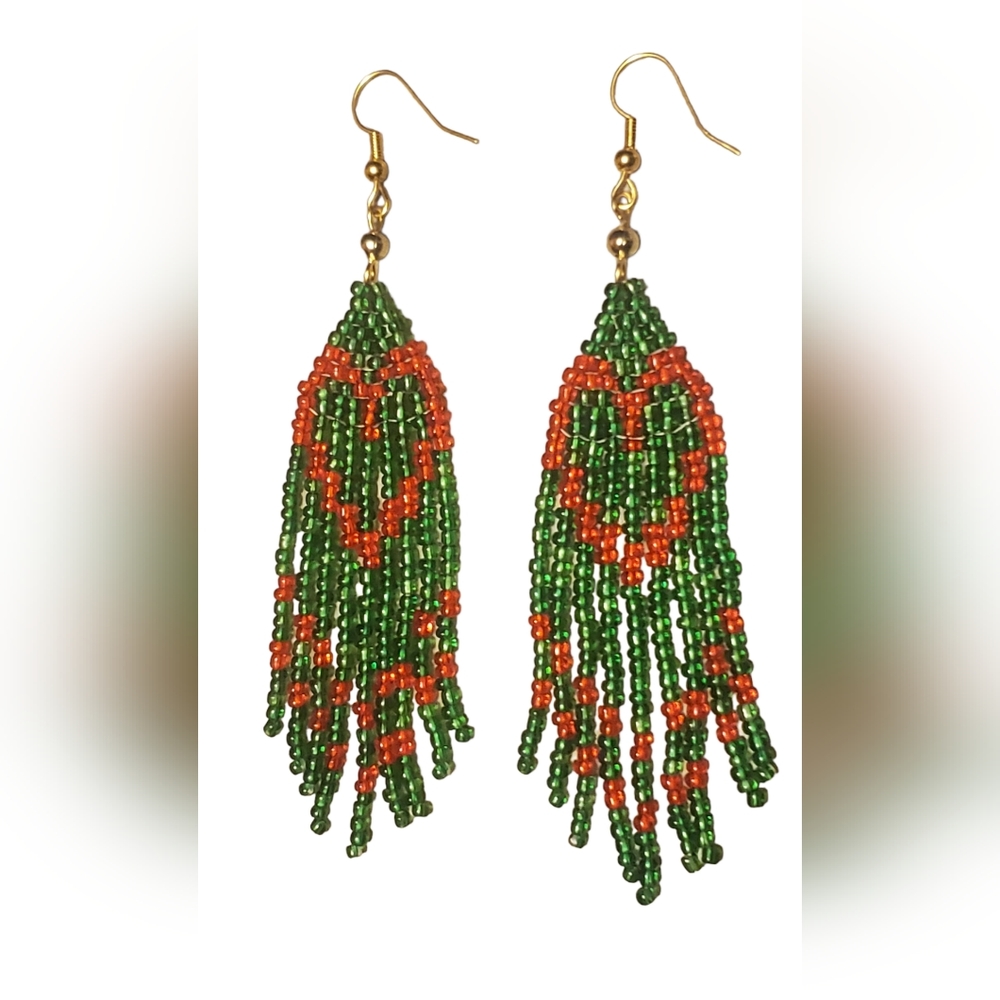 New Christmas Heart Earrings!!